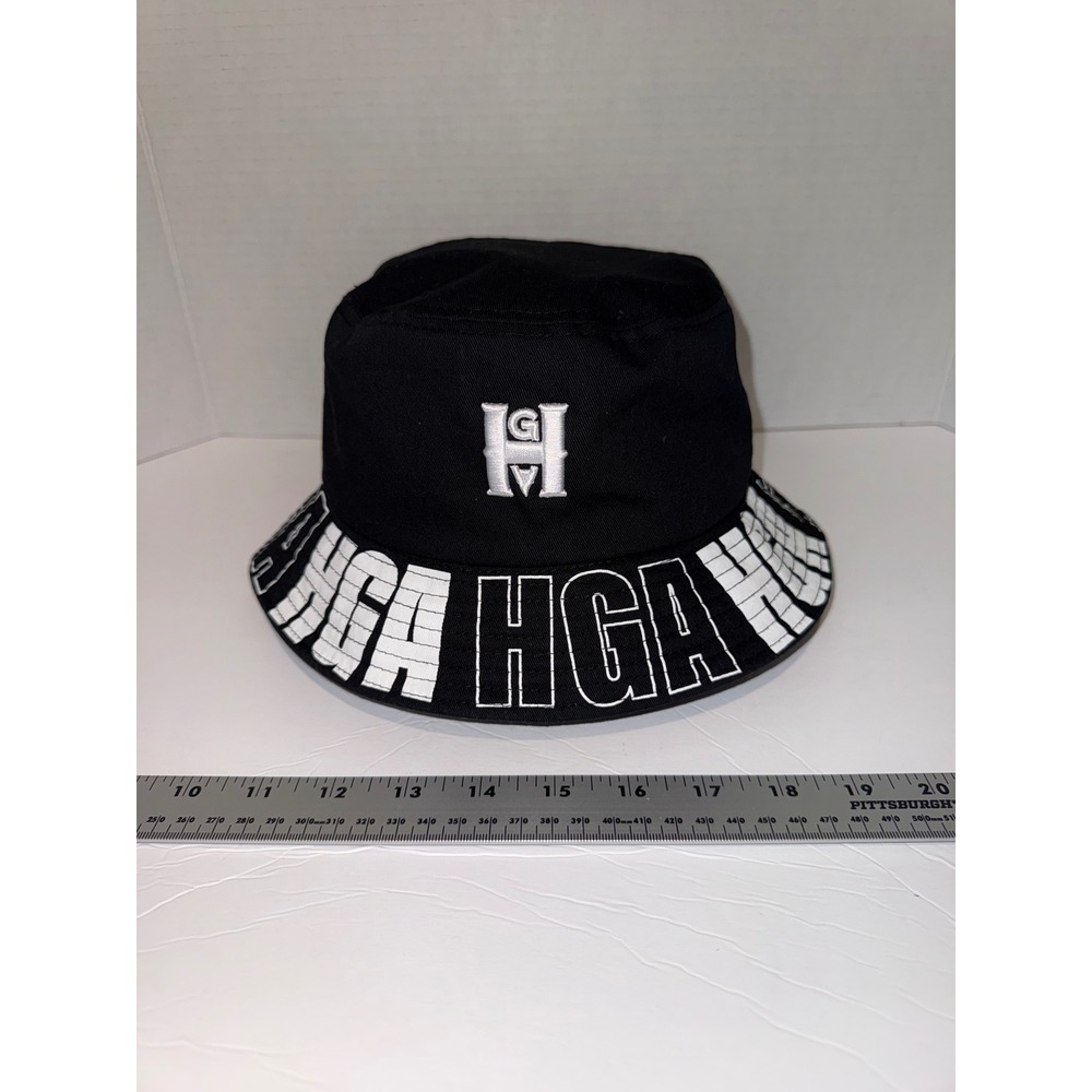 HGA His Glory Alone Black Bucket Hat Streetwear Logo Print Sun Cap